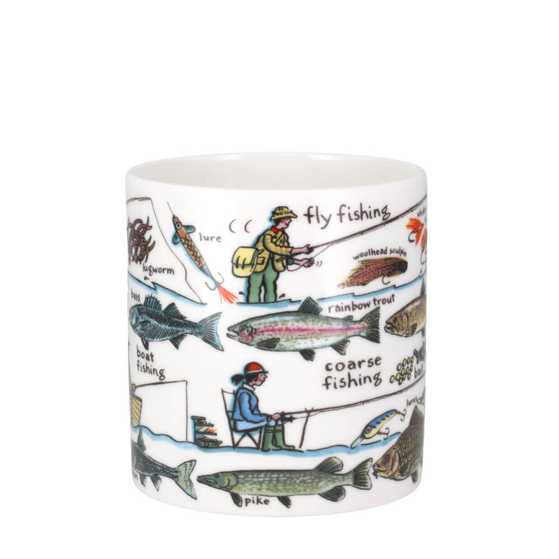 Country Images - Personalised Highland Collection - Printed Bone China Mug  (Fly Fishing)