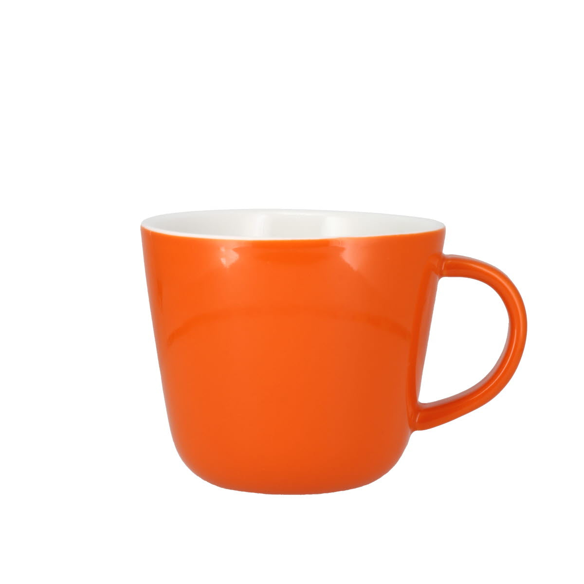 Colour Block Pumpkin Orange Porcelain Mug