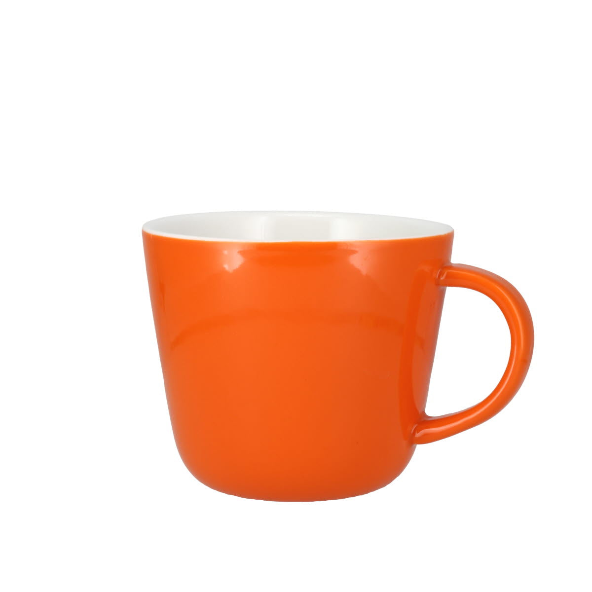 Colour Block Pumpkin Orange Porcelain Mug