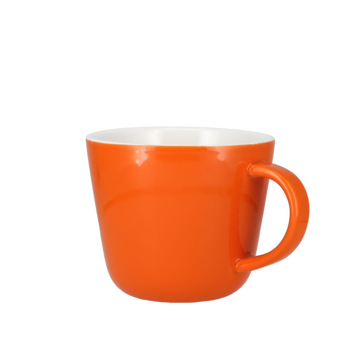 Colour Block Pumpkin Orange Porcelain Mug