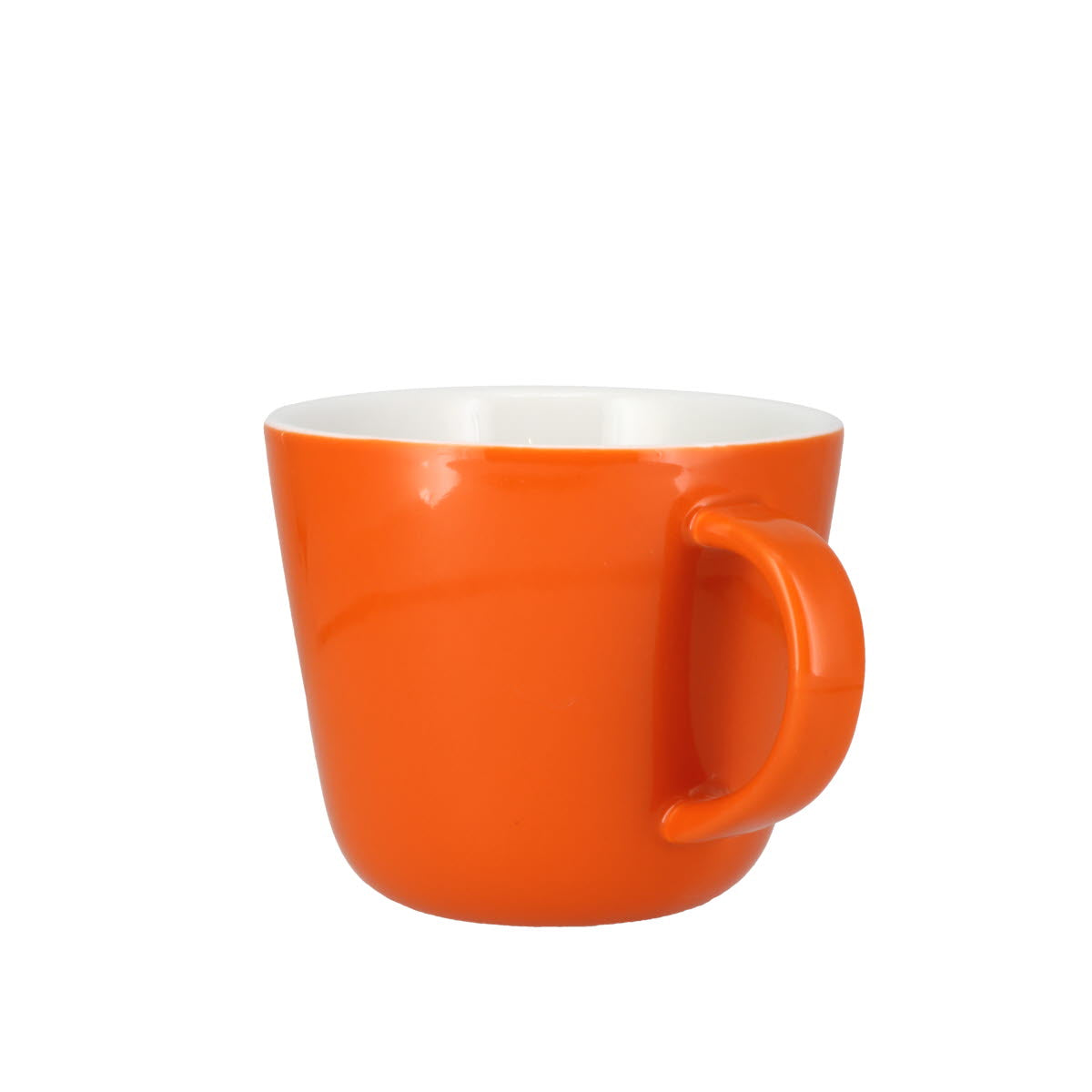 Colour Block Pumpkin Orange Porcelain Mug