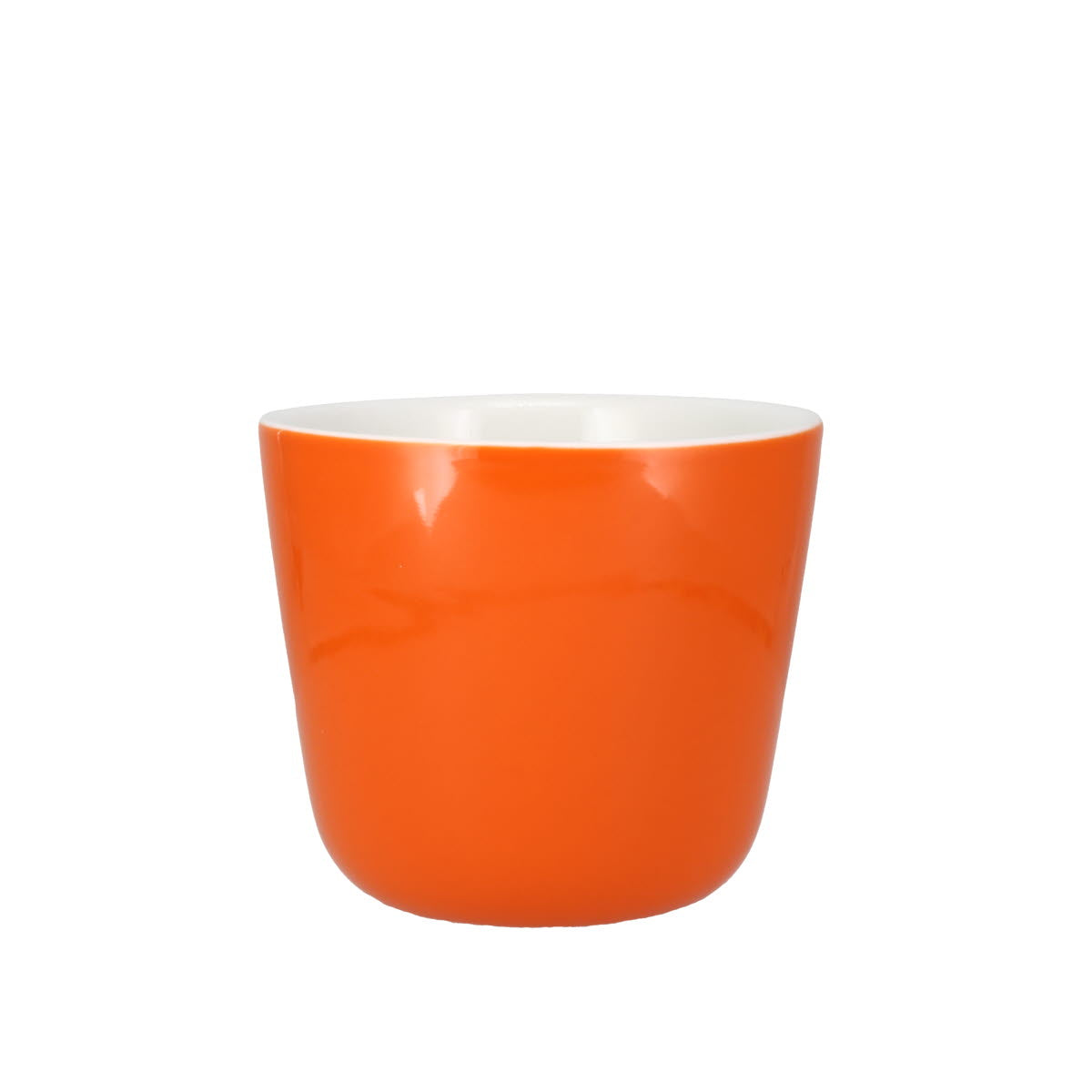 Colour Block Pumpkin Orange Porcelain Mug