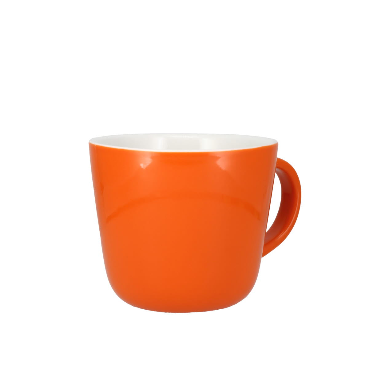 Colour Block Pumpkin Orange Porcelain Mug