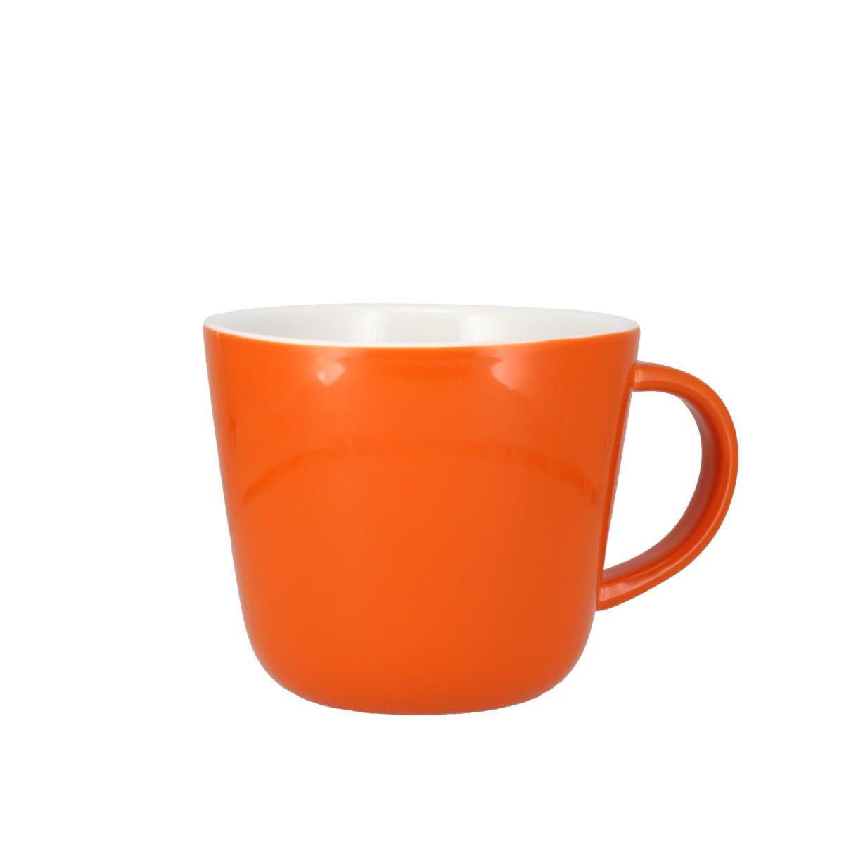 Colour Block Pumpkin Orange Porcelain Mug