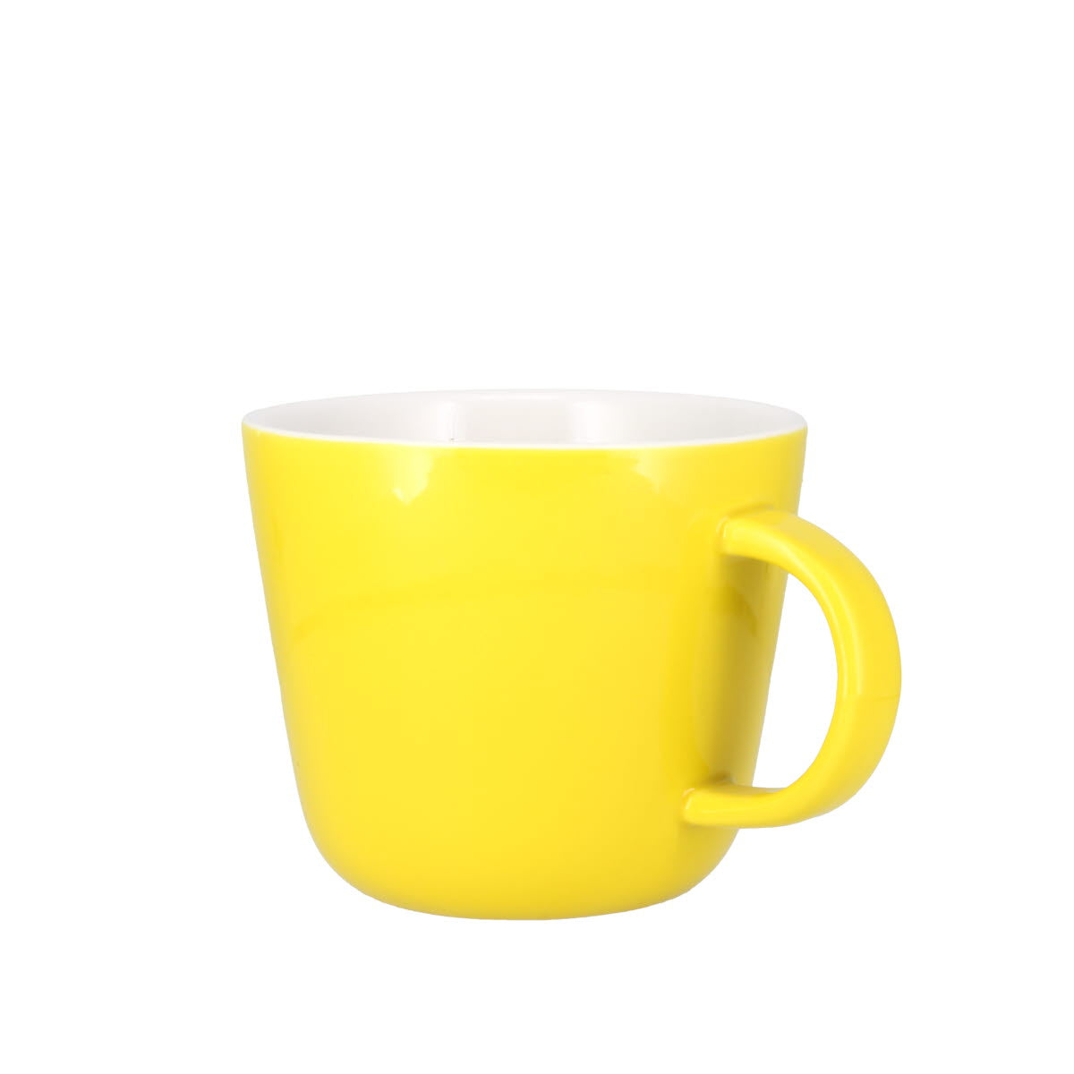 Colour Block Lemon Yellow Porcelain Mug