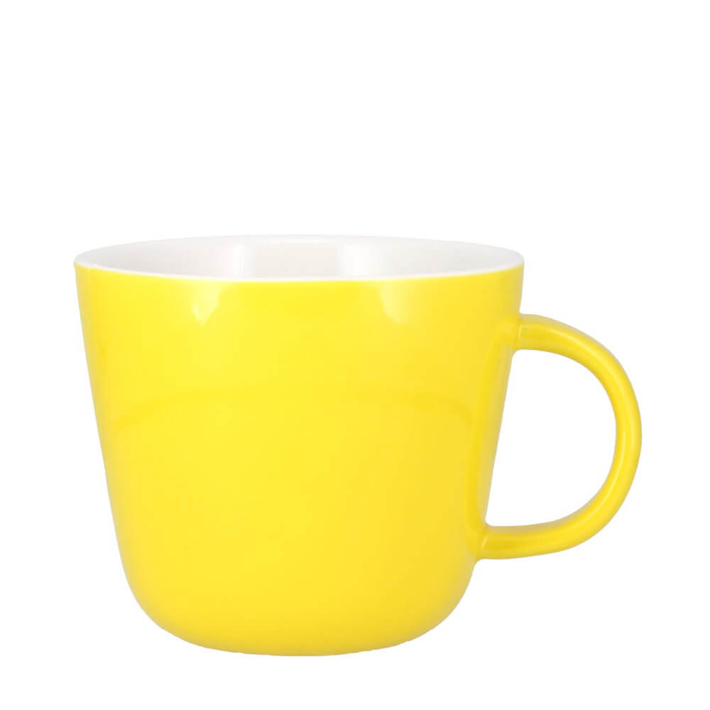 Joyce & Joan Colour Block Lemon Yellow Porcelain Coffee Mug